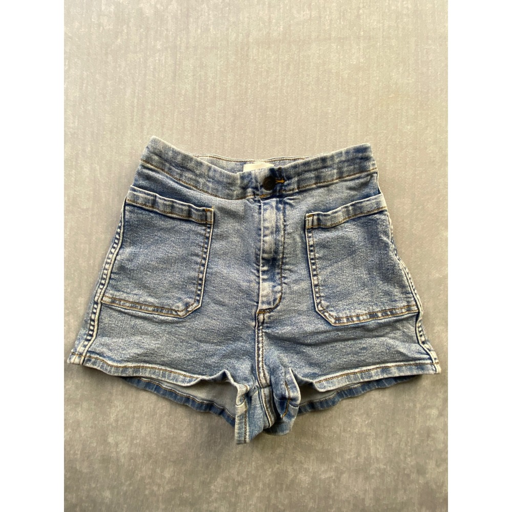Wilfred Free Aritzia High Waisted Denim Shorts Light Wash Blue Size 0
